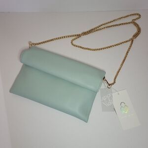 Street Level MINT Green Crossbody Clutch Purse